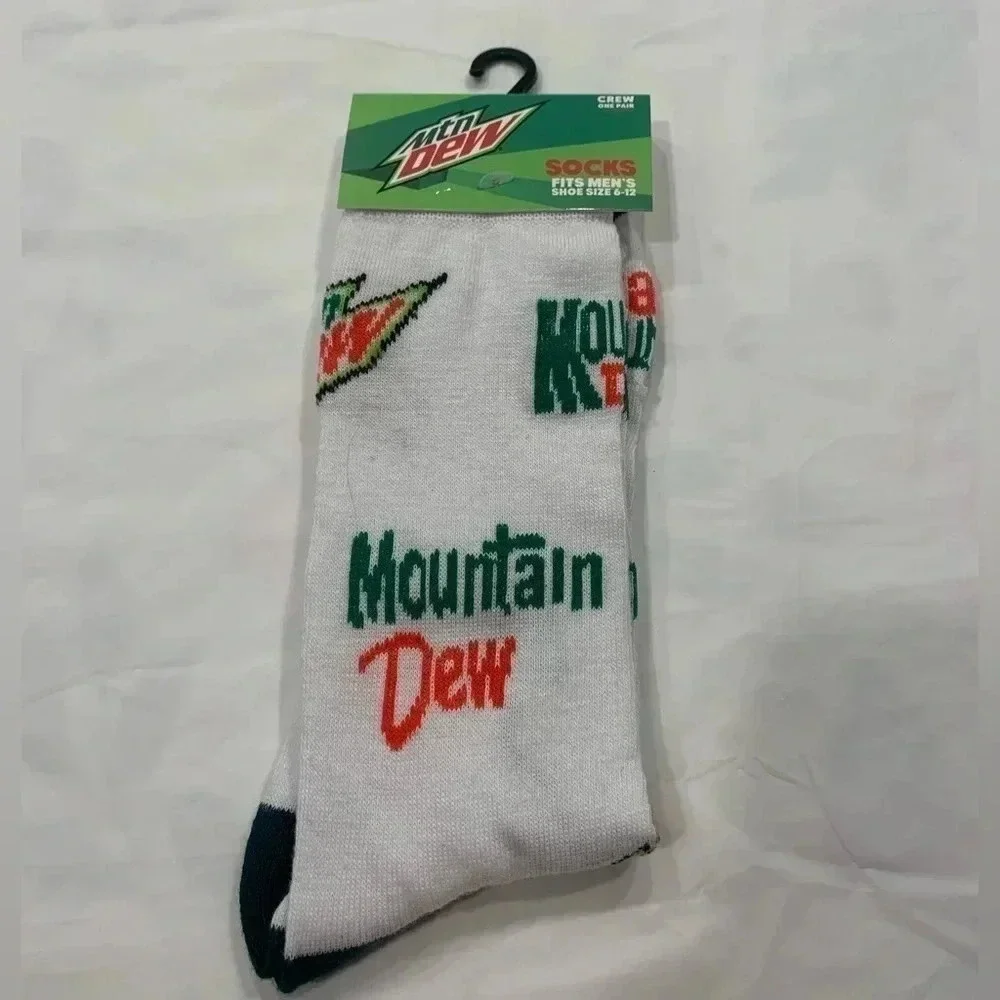 MEN’S Crew Socks Mountain Dew Shoe Size 6 - 12